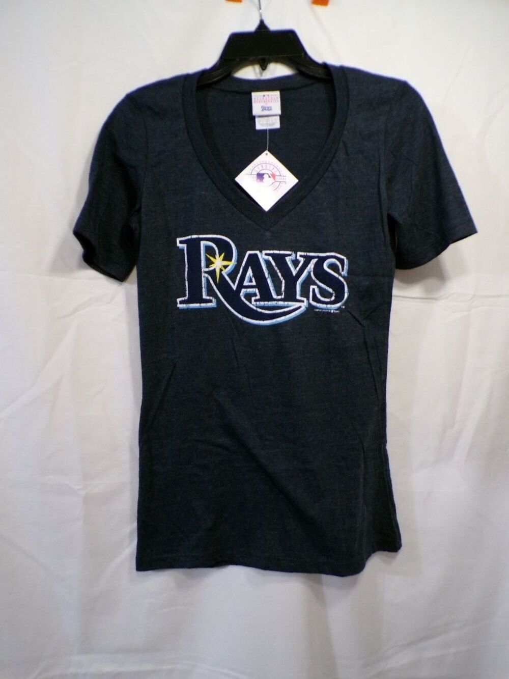 Campus Lifestyle Tampa Bay Rays Women's V Neck T-Shirt M Gray